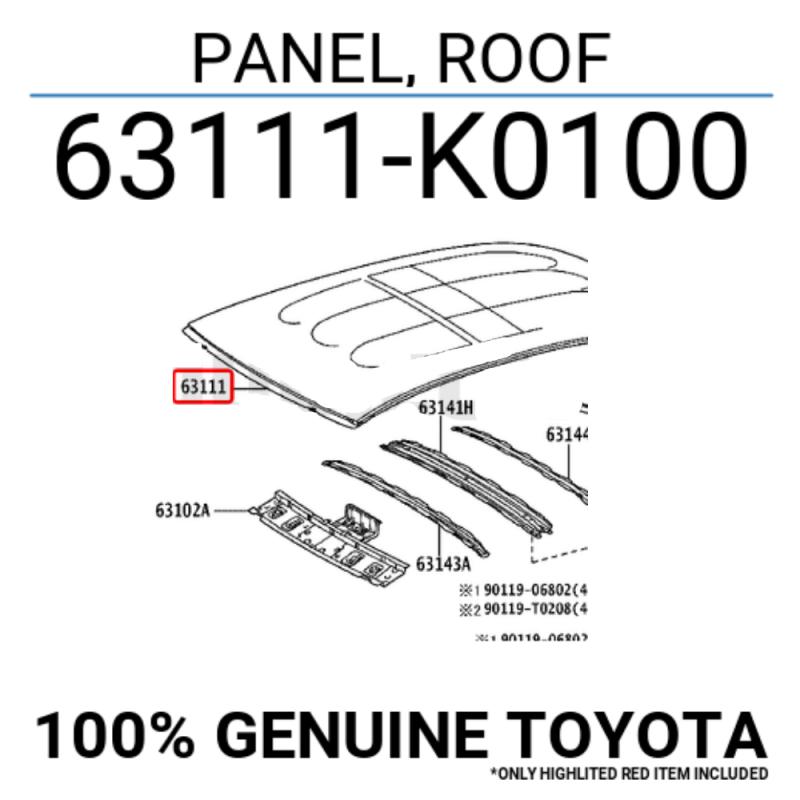 Roof Panel Assembly - 63111K0100